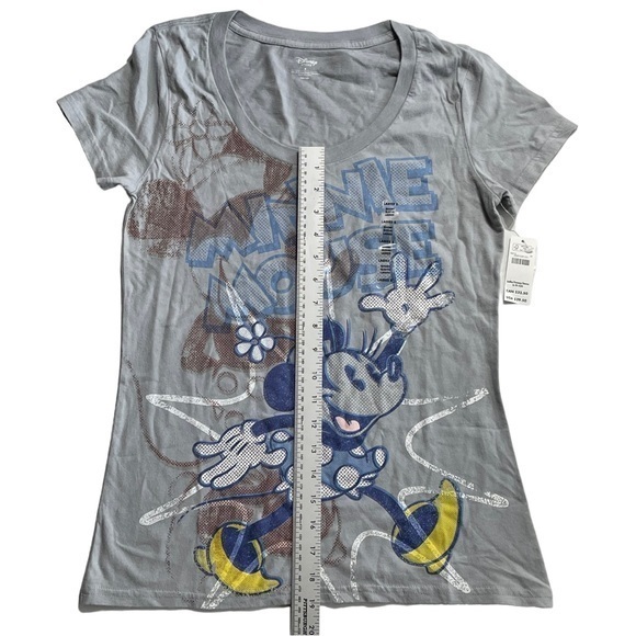 NWT Womens Small Shirt Disney Store Minnie Mouse grey t-shirt short sleeve Core‎ - Picture 9 of 11